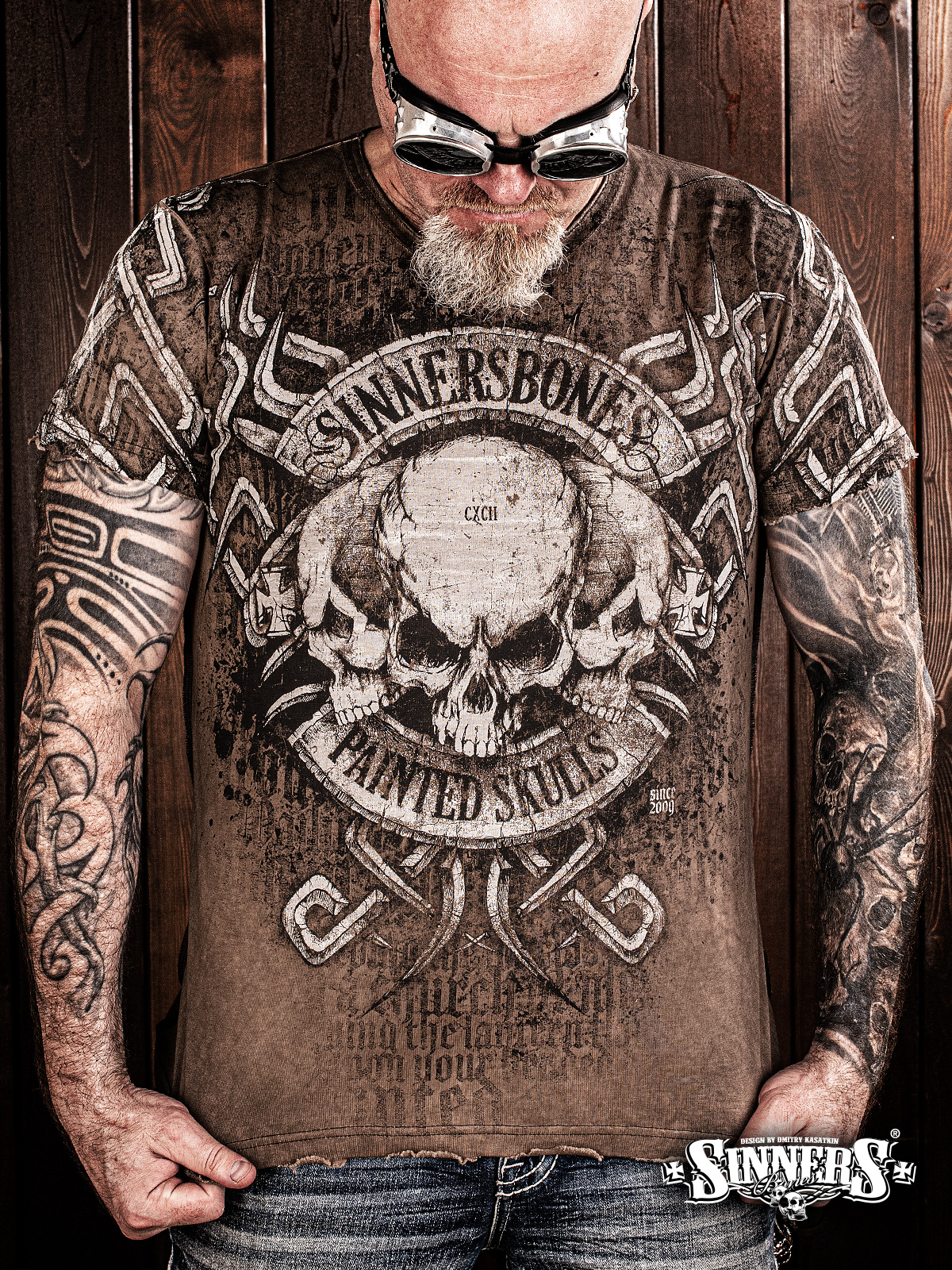 Футболка Мужская "Painted Skulls"